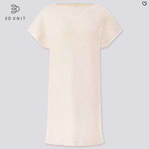 Uniqlo Cotton Ribbed Crew Neck Dress NWT